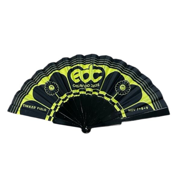 EDC 2025 Festival Rave Folding Hand Fan - Picture 1 of 7